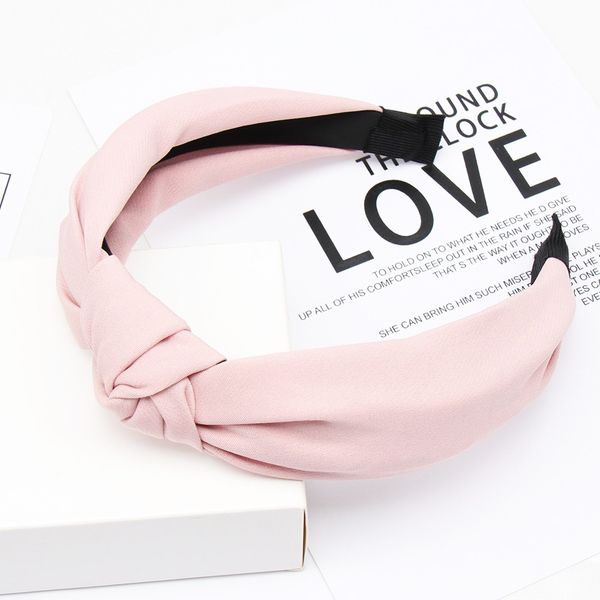 

mujeres banda solid color knot headbands for women simple fabric girls hairband women hair accessories wide side hair band, Slivery;white