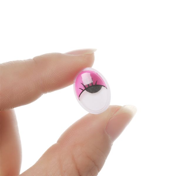 

100pcs/bag plastic wiggling 3d doll eyes oval moving eyes for diy toys dolls stuffed animals plush eyes handmade toy accessories