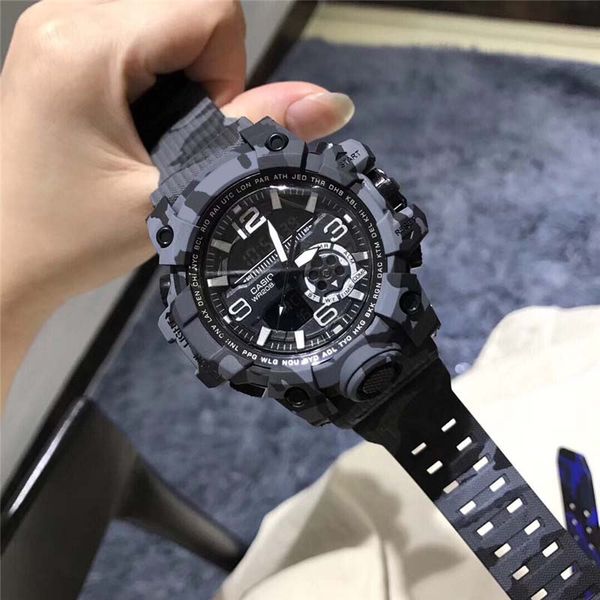 

2018 fashion arrival mens g style military wristwatches multifunction digital shock quartz sport watches for man male students clock #07811, Slivery;brown