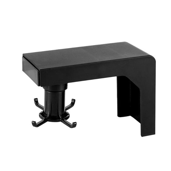 

1pcs 4/6hooks black kitchen shelf storage rack rotate clothes wall mount hanger