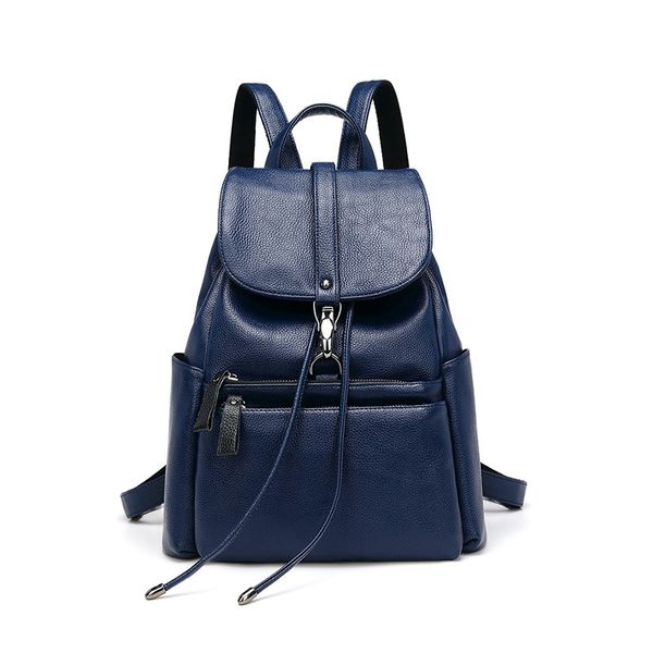 

2020 new genuine leather lady backpack korean leather lady bag casual women bag fashion soft backpack