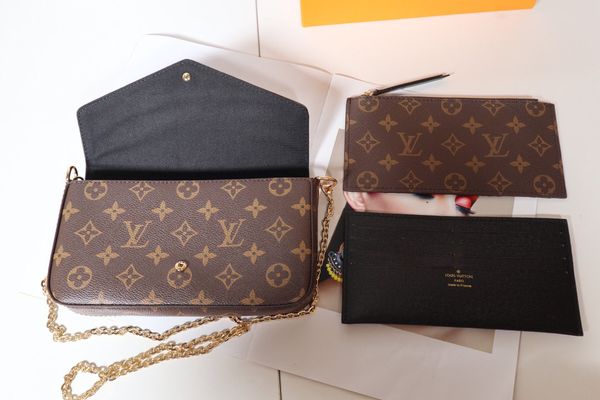 

new crossbody bags leather presbyopia wallet fashion leather chain mobile phone clutch pochette felicie chain shoulder outdoor bag