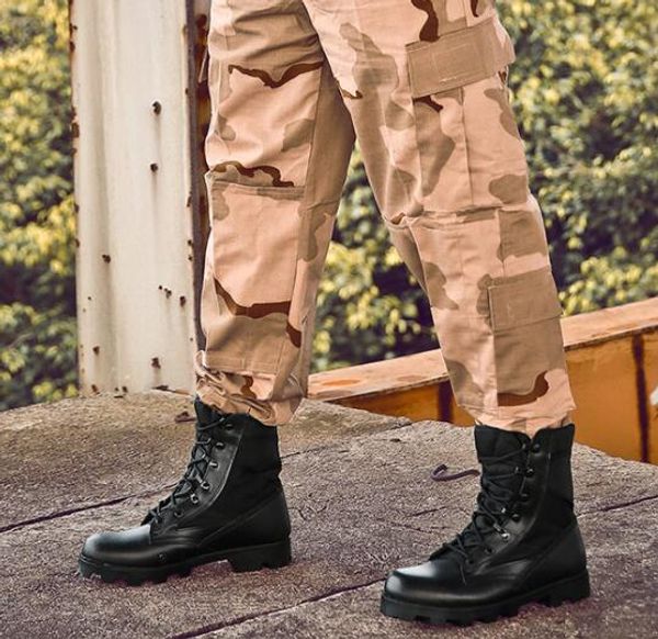 Baratos de couro masculino anti pelúcia shoes de alpinismo respirável 2021 fãs do exército alta botas de amortecimento de choque tênis de treinamento de Yakuda Locais Loja Online Homens Mulheres