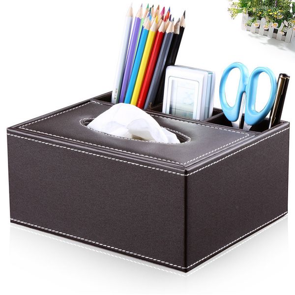 

leather tissue box l restaurant tray business practical leather storage box