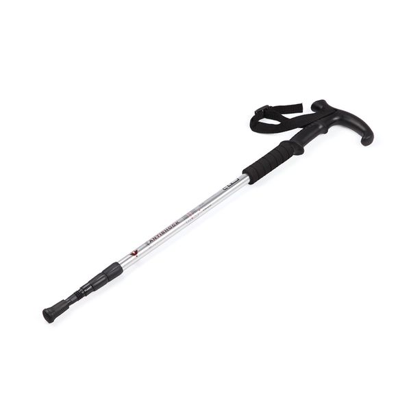 

anti-shock walking stick crutch anti-slip handle portable aluminum alloy with anti-slip handle