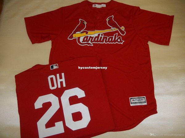 

дешевые пользовательские величественный сент-луис #26 сонг хван ох зашит бейсбол джерси красный значок мужская сшитые джерси большой и высок, Black;blue