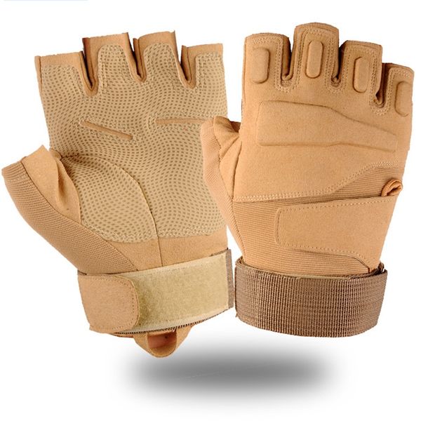 

anti-slip sports riding cycling half finger gloves outdoor men fingerless gloves, Black