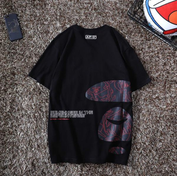 

20ss / bapeaape мужской роскоши tshirts итальянской звезды дизайнер тенниска платформа бренд летом печать тенниски пара тройной марочной обу, White;black