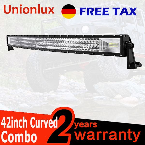 

curved 42inch 540w led offroad light bar spot flood combo beam suv atv turck ip67 waterproof led driving lamp 44inch 240w