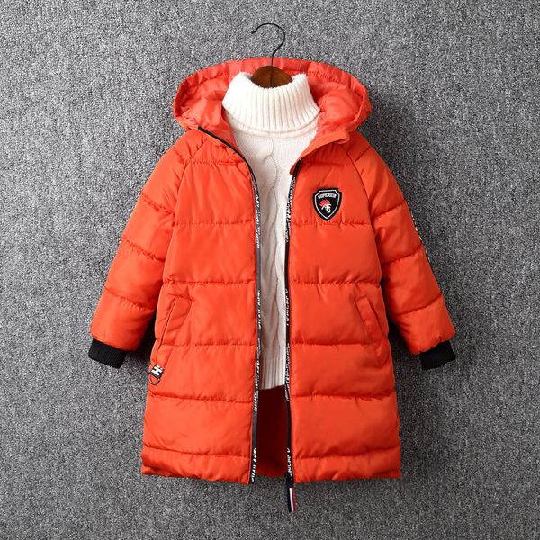 

2019 детский пальто хлопка большой мальчик мальчик длинный отрезок толстой теплой зимой новое пальто, Blue;gray