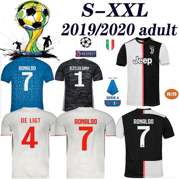 

S xxl 2019 2020 ronaldo juventu occer jer ey gk home away de ligt dybala higuain buffon cami eta futbol cami a maillot football hirt