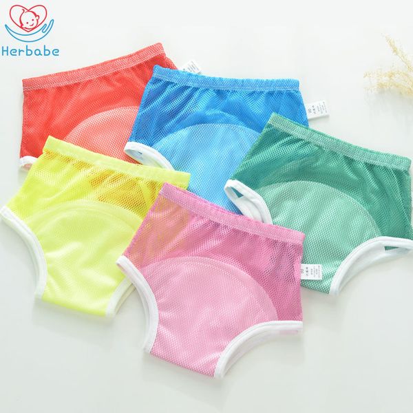 

herbabe 3pcs newborn diaper pants for summer reusable washable children kids toilet training diapers cloth pocket diaper cover