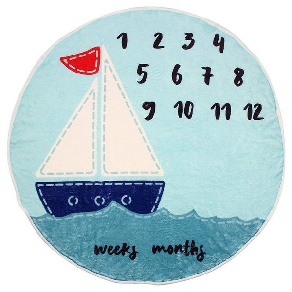 

round milestone blanket, newborn baby milestone blanket - boy baby shower gift, monthly blanket, souvenir pho