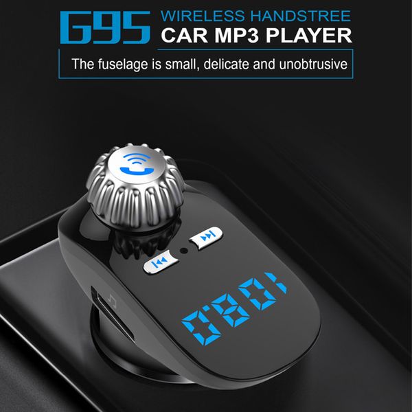 

car kit handswireless bluetooth g95 fm transmitter 3.1a with 1a dual car charging hands-mp3 player
