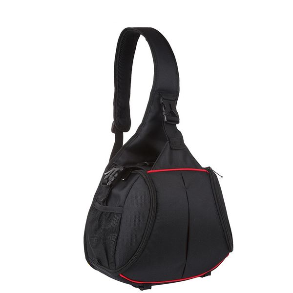 

puluz triangle style slr camera bag shoulder waterproof backpack portable shoulder diagonal water drop anti-theft buckle bag (black