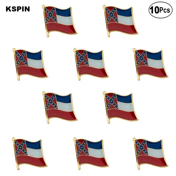 

u.s.a mississippi lapel pin flag badge brooch pins badges 10pcs a lot, Gray