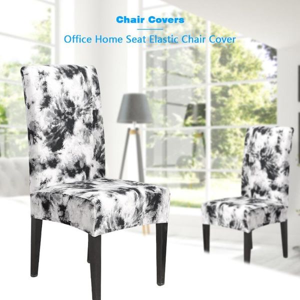 Removable Chair Cover Seat Slipcover Graffiti Pattern Thin Stretch