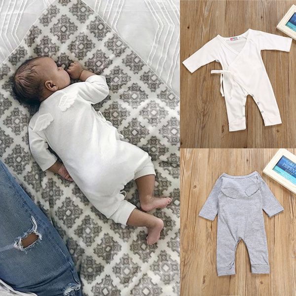 

new baby kid clothes 2 colors baby girls boys pure cotton wings for home casual wear jumpsuits rompers baby crawling clothes mjy665, Blue