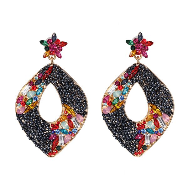 

aoteman 2019 fashion irregular statement big drop dangle earrings for women antique oorbellen jewelry for women drop shipping, Silver