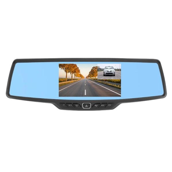 

h703 5.0 inch ips screen 1080p front and rear double lens reversing image rearview mirror driving recorder car dvr