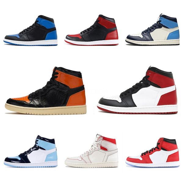 

men basketball shoes 1s high og unc to chicago pine green travis scotts 1 bred 11s concord space jam jumpman women sports sneaker #673
