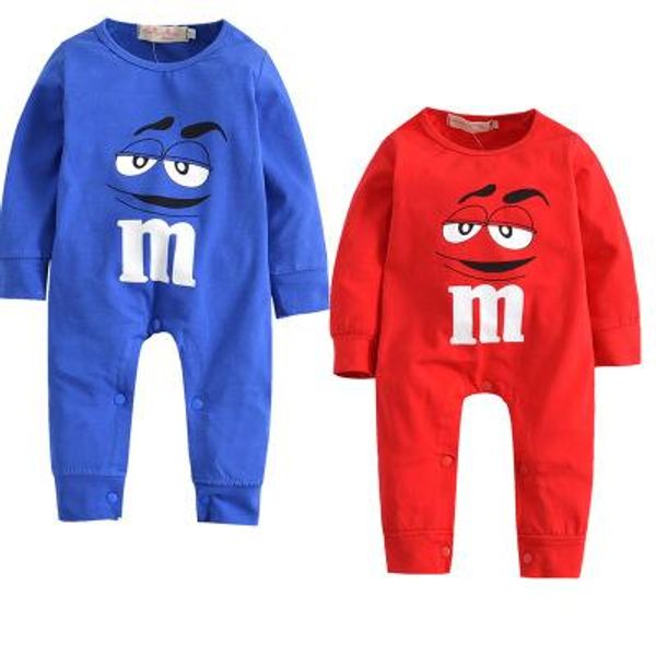 

1 set newborn baby boys girls clothes cartoon  beans 100% cotton long sleeve jumpsuits toddler casual baby clothing sets lxhua, White