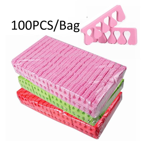 

tamax na043 100pcs soft foam sponge toe separator finger separator nail art tools feet care manicure pedicure nail salon six color option