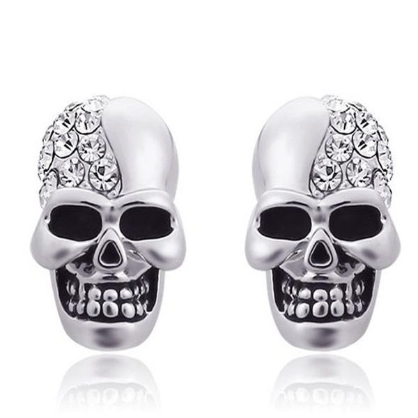 

ретро и головки черепа пронзительный серег уникальный dangler призрачные коты бесплатная доставка, Golden