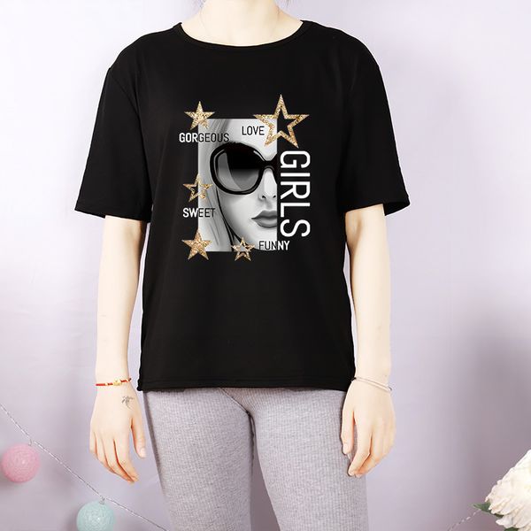 

customizable womens diy t-shirts fashion womens breathable crew neck shirts 2020 summer new casual women tee plus size -4xl a684, White