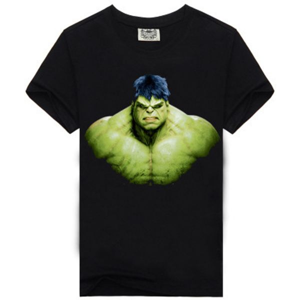 

lounge wear european and american explosions, summer men's new large size hulk t-shirt round neck 3d printed sports short-sleeved t-shi, White;black