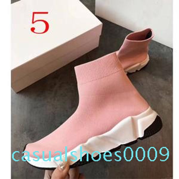 

2019 new pattern summer casual socks shoes knitted elastic sock designer woman shoes fashion male sports shoes large c09, Black