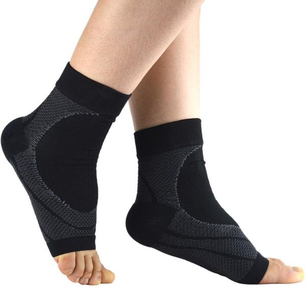 

1 pair foot sleeves sweat absorption comfortable sports outdoor activities brace ankle support anti fatigue compression socks, Blue;black