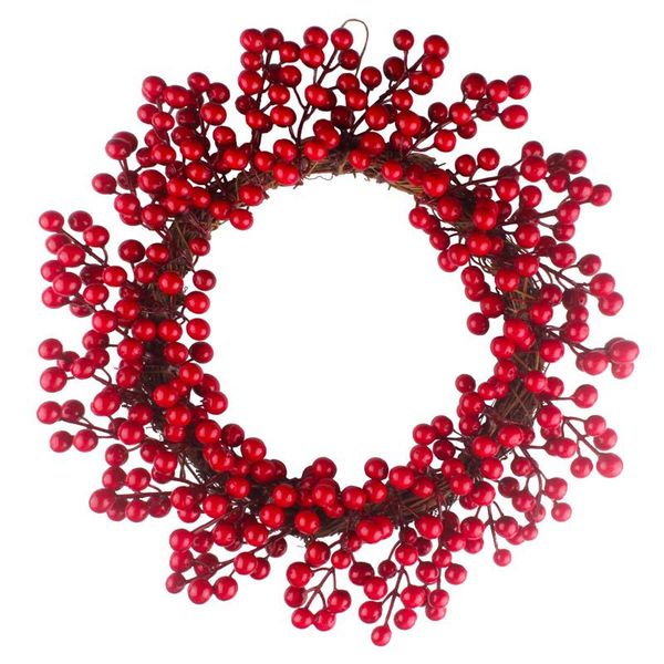 

christmas red berry wreath xmas door wall hanging garland decor party home kit