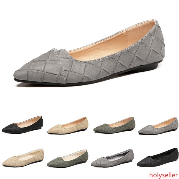 

fashion women s casual leather shoes lattice flat shoes with pointed shallow mouth elegant outdoor walking shoes main14