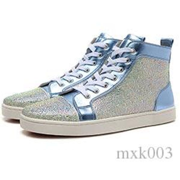 

fashion design paris mens sneaker red bottom shoes studded spikes flats men and women party sneakers white black gold spikes kjh01