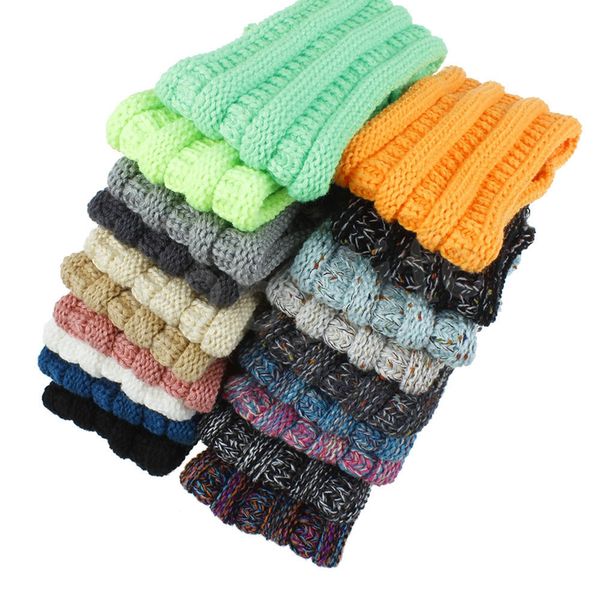 

hairband colorful knit crochet twist ponytail headband winter ear warmer elastic for women hair band wide hair accessories wholesale jj20131, Silver