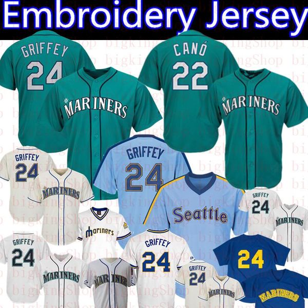 

Mariners 51 Ichiro Suzuki Baseball Jerseys Seattle Mariner 24 Ken Griffey Jr. Majestic Northwest Baseball Jerseys 2020