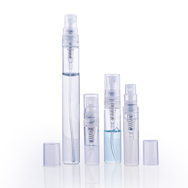 

Мини 2мл 3мл 5мл 10мл спрей бутылку Empty Прозрачное стекло Суб-бутылки многоразового