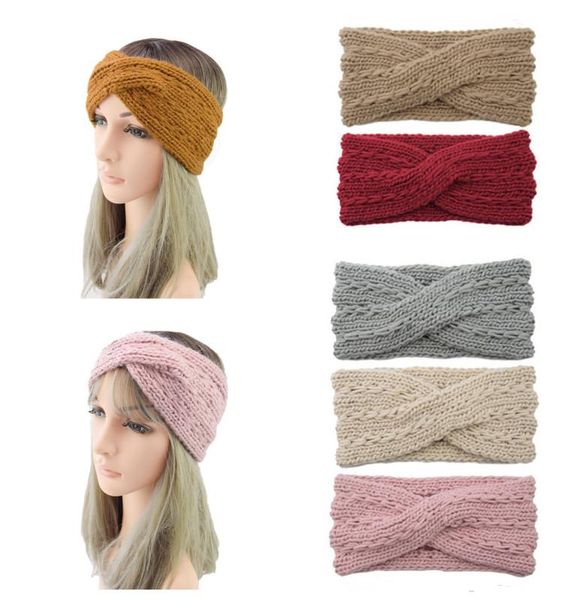 Winter Warm Knot Headband For Lady Women Crochet Wide Stretch