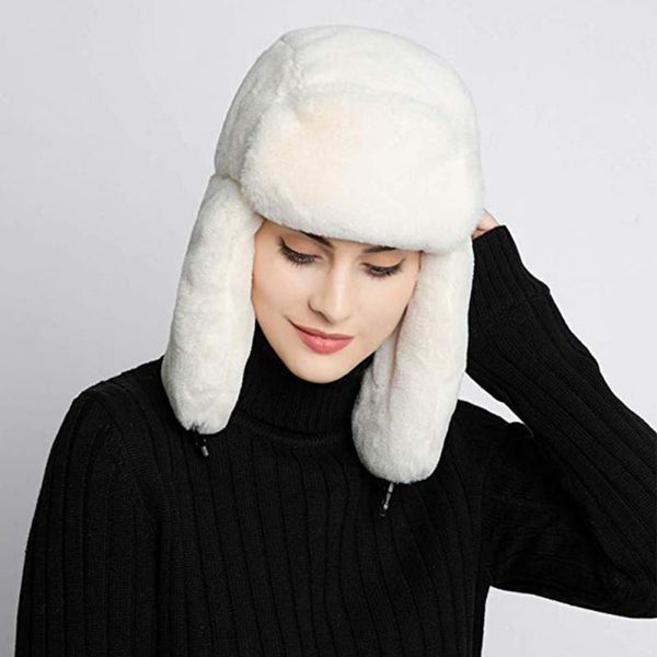 

дамы зима плюшевые поддельные толстые шляпы уха протекторы теплые плюшевые шляпы наушники лыжная шапка кемпинг путешествия открытый туризм к, Blue;gray