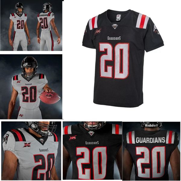 

2020 guardians jerseys tim cook iii jersey matthew colburn luis perez mekale mckay joe horn jr. black xfl football jerseys custom stitched, Black;red