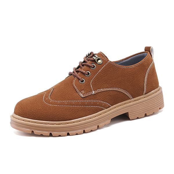 

suede upper leather shoes men's flats oxfords shoes fashion design men causal lace-up leather sneaker for men *1907-2, Black