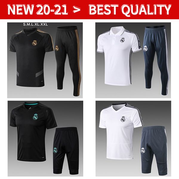 

19 20 21 реала tracksuit maillots трикотажных изделий футбола поло camisetas де обучение camiseta с коротким рукавом спортивного костюма, Black