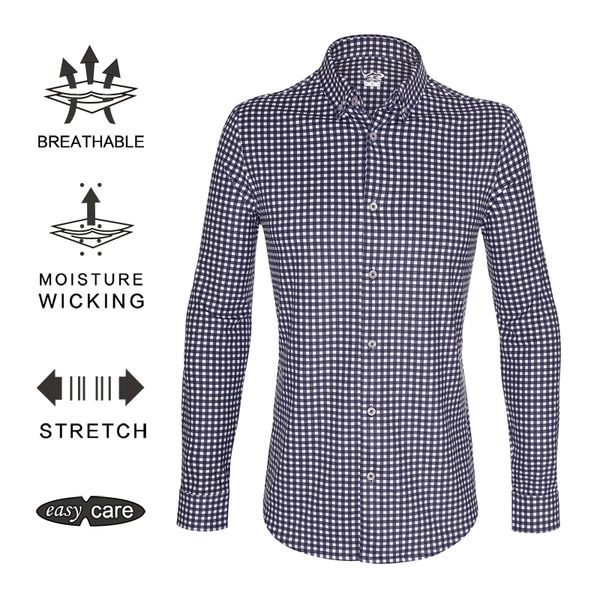 

eagegof anti-shrink polyester winter men's long sleeve shirt golf polo shirt sportwear tshirt for sporting,golf, Black;blue
