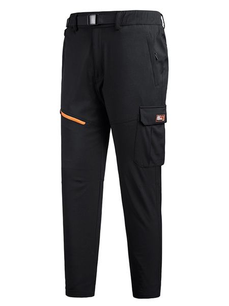 

kancoold pants skinny fleece casual men pants waterproof windproof mountain-climbing thicken detachable long pant trousers nov1, Black