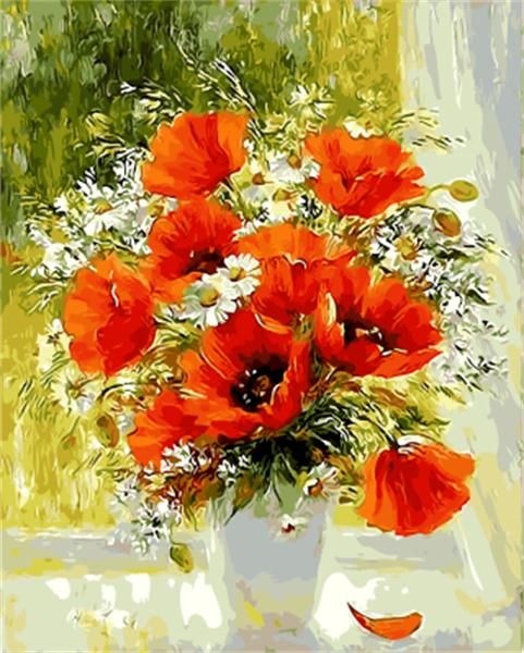 

paintboy framed pictures diy digital oil painting by numbers modern flower home decor for living room