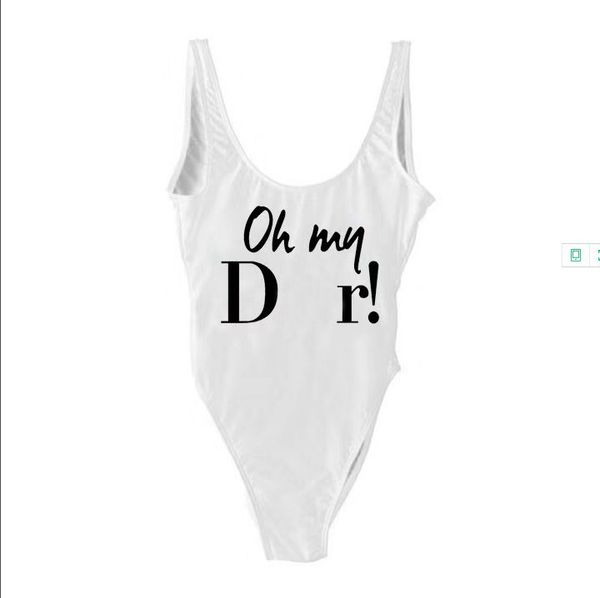 

дизайнер bikinis luxury letter d печатные цельный купальник sexy пляжная backless vest 2020 новый лето бикини 7 цветов, White;black