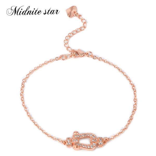 

2019 bracelet rose gold plating women bracelet stainless steel charm trendy female jewelry gift, Golden;silver