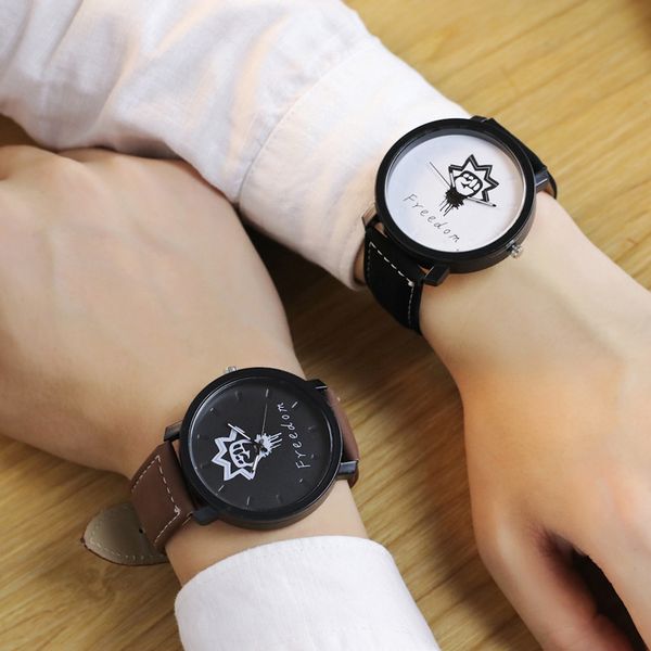 

стильный и красивый день святого валентина подарок простой и прекрасный пара часы повседневная браслет часы социальные знакомства ювелирные, Slivery;brown