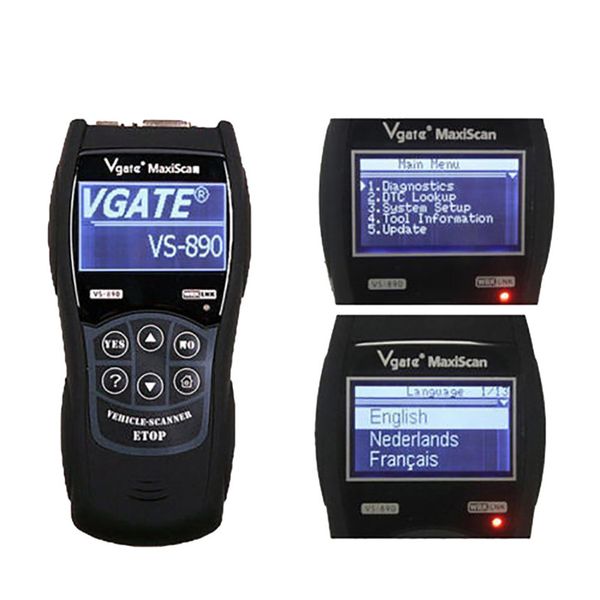 

carprie automotive scanner 12v auto vgate vs890 obd2 eobd diagnostic code reader check engine universal dropship 19a19
